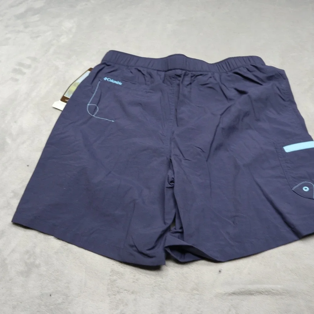 Columbia Short Girls Large Blue Lilly Valley Water Outdoor Summer Sporty $22 NEW